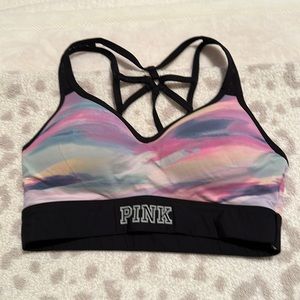 Pink sports bra